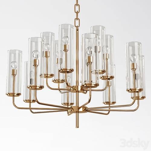 '3dsky Pro - Wentworth 12 - Light Shaded Tiered Chandelier' '3dsky Pro - Wentworth 12 - Light Shaded Tiered Chandelier'