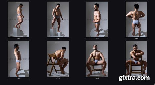 Artstation - Male Body Anatomy Poses 1670+(Bonus-Back Anatomy)