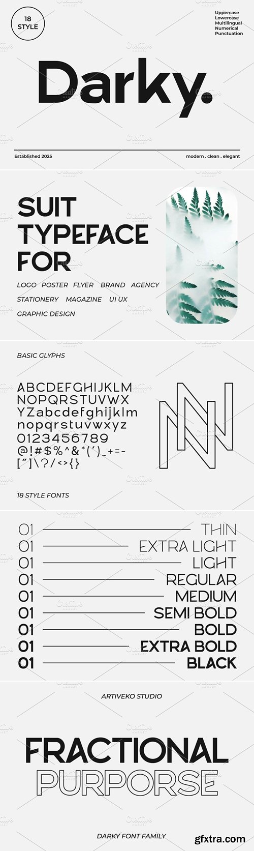CreativeMarket - Darky Modern Elegant Font Family