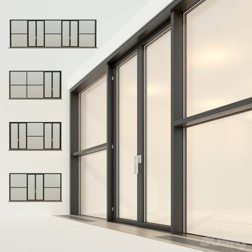 '3dsky Pro - Panoramic glazing. Stained glass window 24'