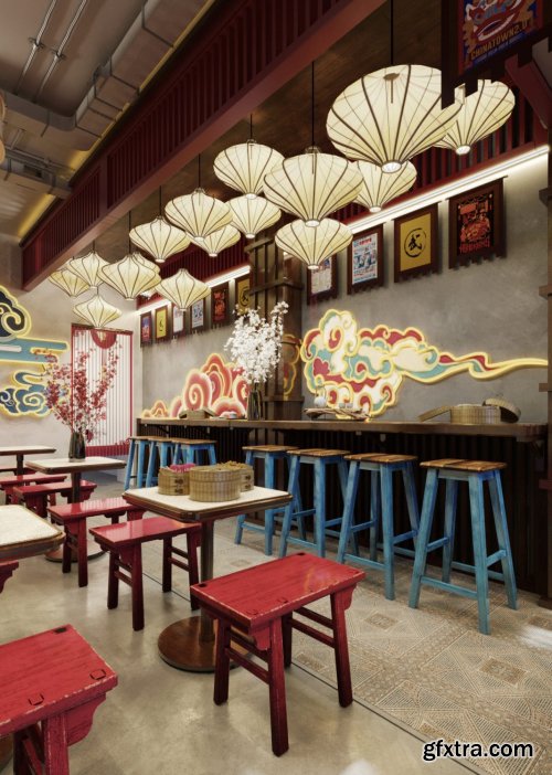 Restaurant Interior Scene