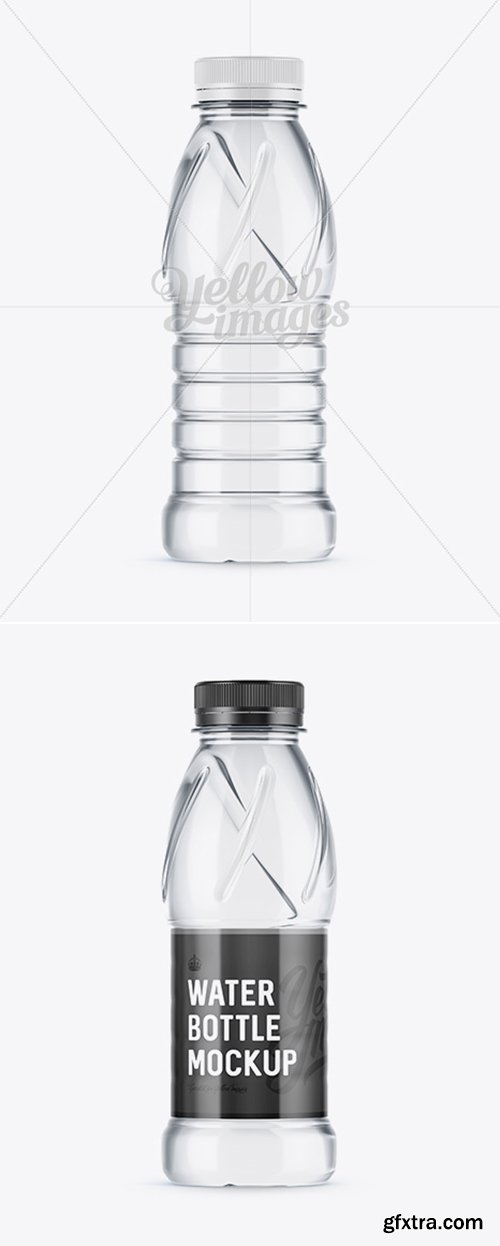 YellowImages - White Plastic PET Bottle W/ Water Mockup 13553