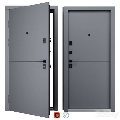 '3dsky Pro - Entrance metal door Smart (Redfort)'