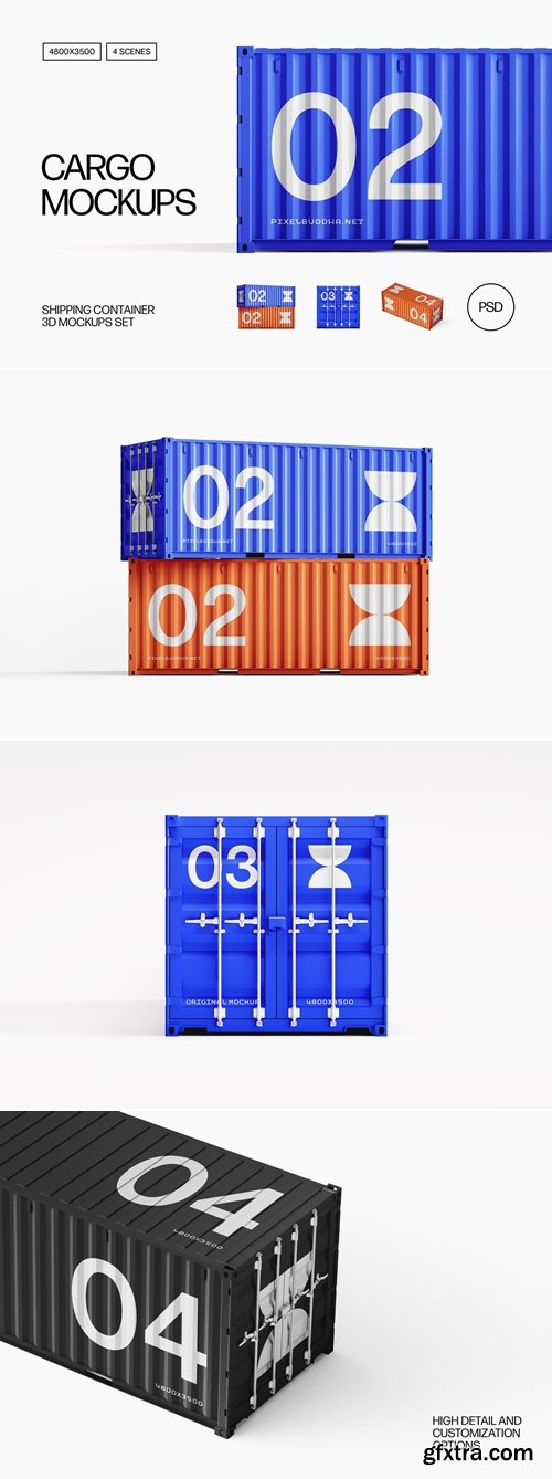 Pixelbuddha - Cargo: Shipping Container Mockups 3447