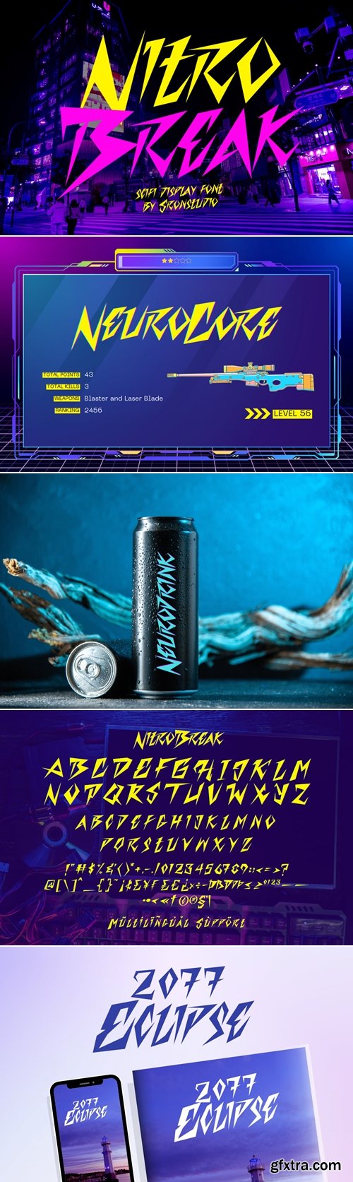 CreativeMarket - Nitro Break - Modern Logo Font