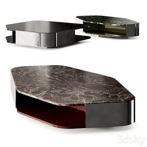 '3dsky Pro - Minotti Diagramma Marble Coffee Table'