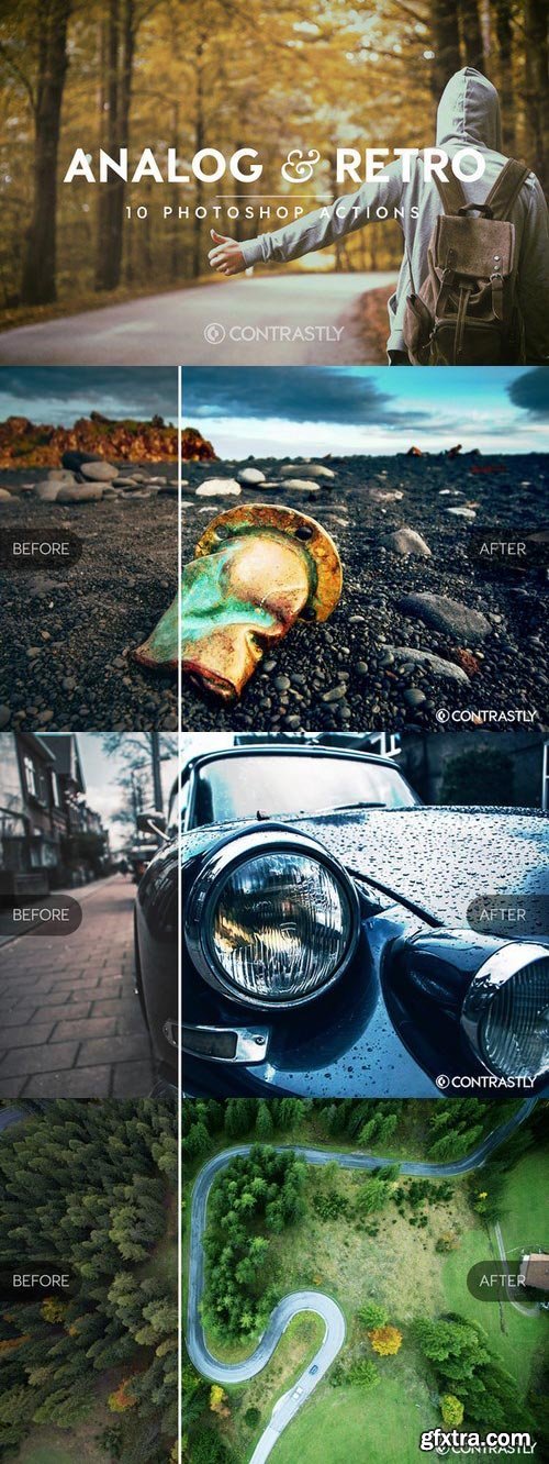 CreativeMarket - Analog & Retro Photoshop Actions 664814
