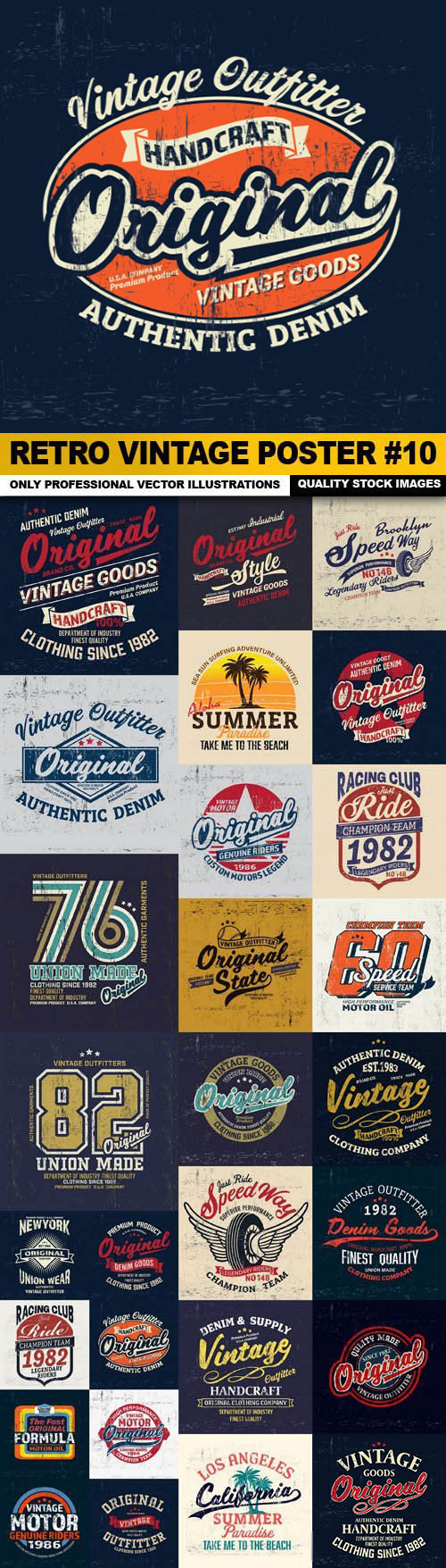 Retro Vintage Posters #10, 28xEPS