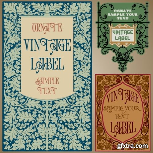 Art Nouveau Vector Labels & Covers 36xSVG Art Nouveau Vector Labels & Covers 36xSVG