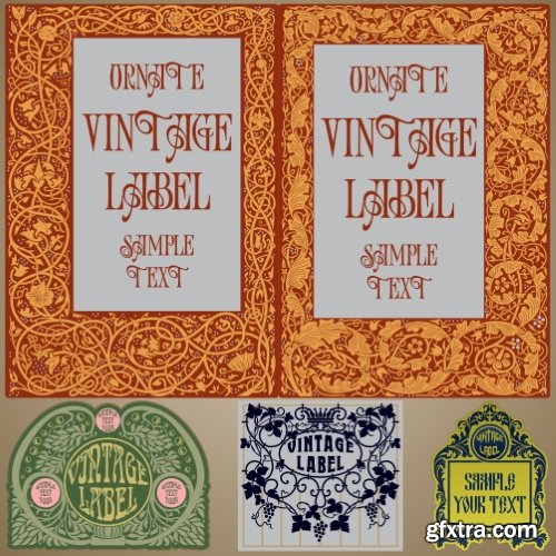 Art Nouveau Vector Labels & Covers 36xSVG Art Nouveau Vector Labels & Covers 36xSVG
