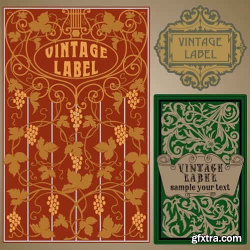 Art Nouveau Vector Labels & Covers 36xSVG Art Nouveau Vector Labels & Covers 36xSVG