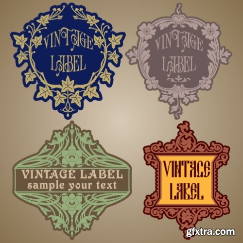 Art Nouveau Vector Labels & Covers 36xSVG Art Nouveau Vector Labels & Covers 36xSVG