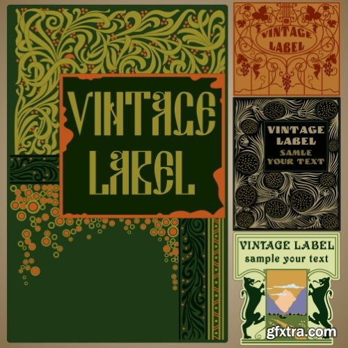 Art Nouveau Vector Labels & Covers 36xSVG Art Nouveau Vector Labels & Covers 36xSVG