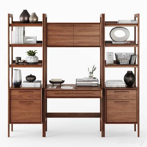 '3dsky Pro - C & B Tate Bookcase Desk and File Cabinets' '3dsky Pro - C & B Tate Bookcase Desk and File Cabinets'