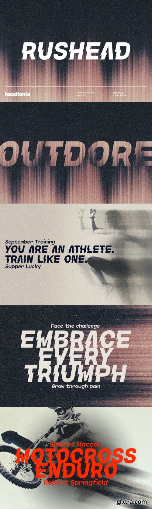 Rushead - A Modern Sport Font Built for Speed