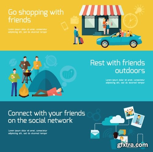 Business Process Success Elements #2 Flat Collection 25xEPS