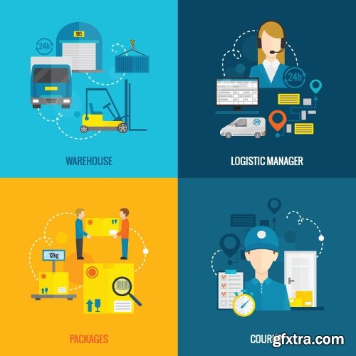 Business Process Success Elements #2 Flat Collection 25xEPS