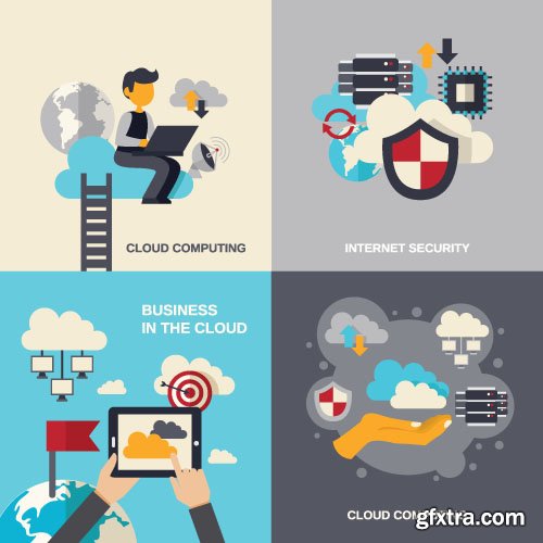 Business Process Success Elements #1 Flat Collection 25xEPS