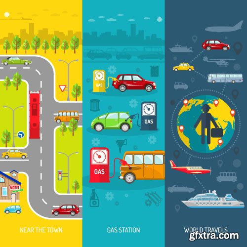 Business Process Success Elements #1 Flat Collection 25xEPS