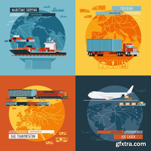 Business Process Success Elements #1 Flat Collection 25xEPS