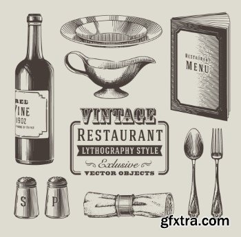 Retro &amp; Vintage Design Elements 18xEPS