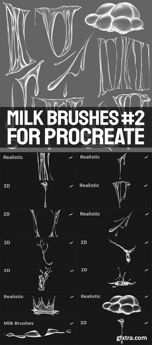 Milk Brushes Pack for Procreate Vol.2