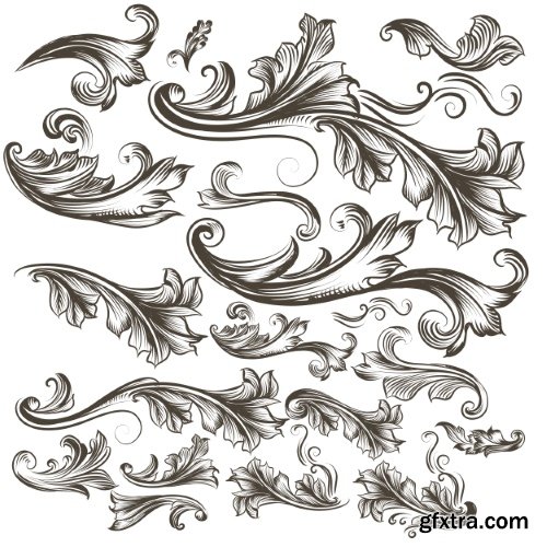 Vintage Elements #6, Calligraphic 20xEPS