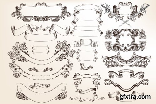 Vintage Elements #6, Calligraphic 20xEPS