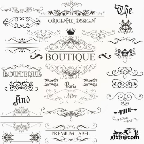 Vintage Elements #6, Calligraphic 20xEPS