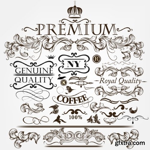 Vintage Elements #6, Calligraphic 20xEPS