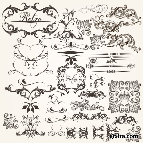 Vintage Elements #6, Calligraphic 20xEPS