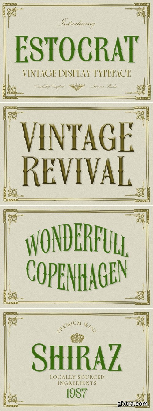 Estocrat - Vintage Display Serif