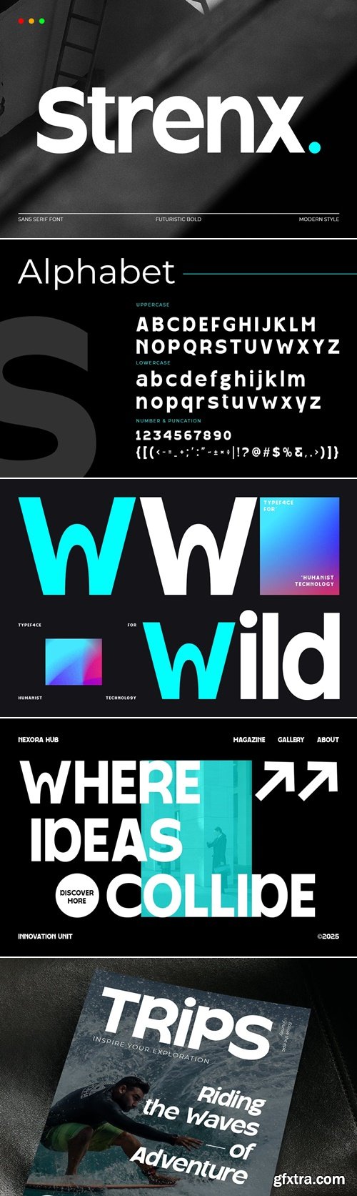 Strenx - Modern Futuristic Font for Branding
