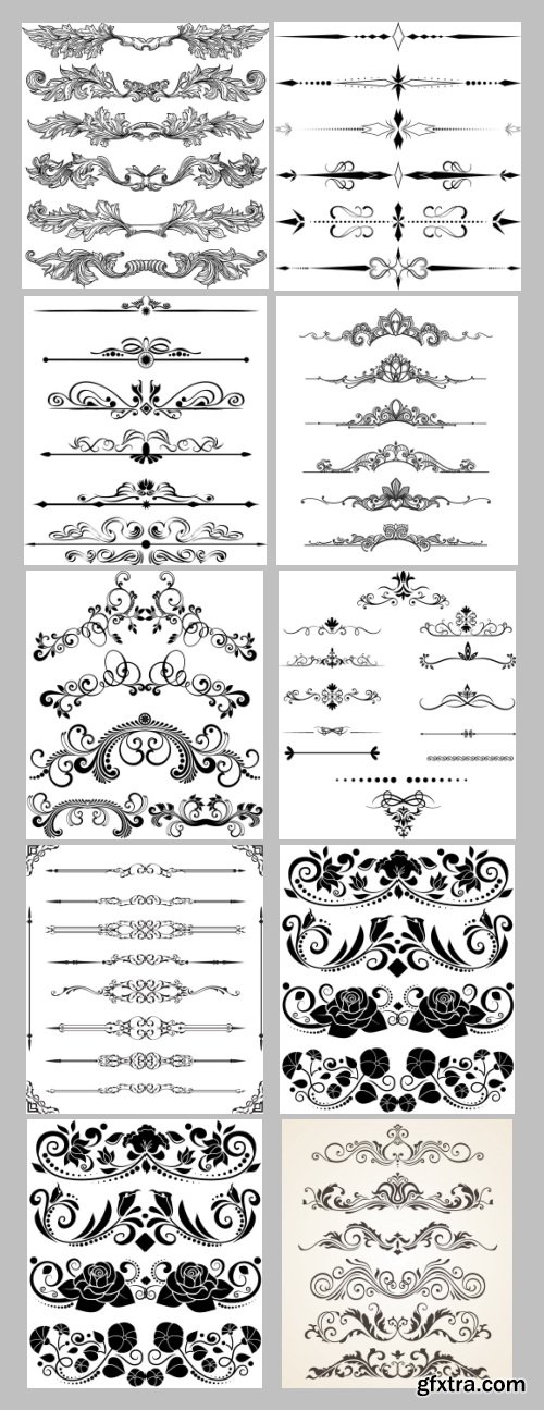 500+ Dividers - Ornamental & Floral Mass Content 136xEPS 500+ Dividers - Ornamental & Floral Mass Content 136xEPS