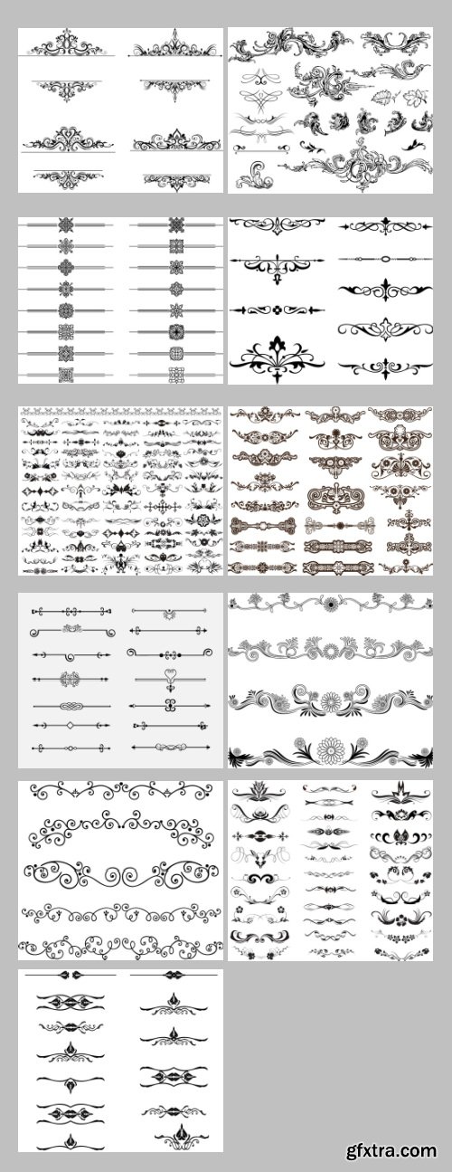 500+ Dividers - Ornamental & Floral Mass Content 136xEPS 500+ Dividers - Ornamental & Floral Mass Content 136xEPS
