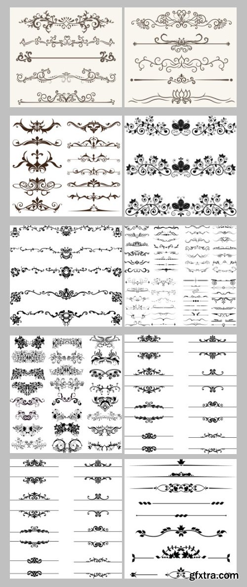 500+ Dividers - Ornamental & Floral Mass Content 136xEPS 500+ Dividers - Ornamental & Floral Mass Content 136xEPS