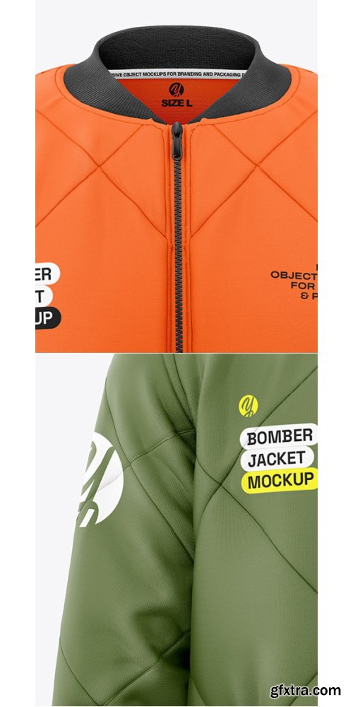 YellowImages - Men\'s Bomber Jacket Mockup - Front View - 119547