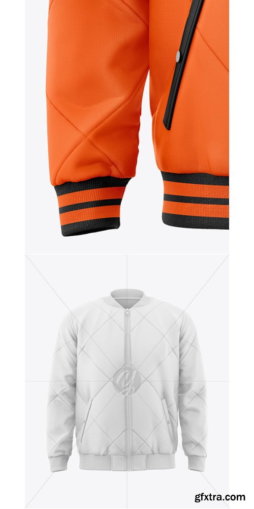 YellowImages - Men\'s Bomber Jacket Mockup - Front View - 119547