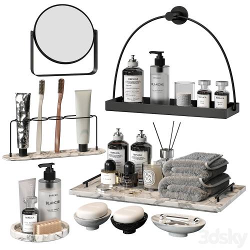 '3dsky Pro - Bathroom decor set P07'
