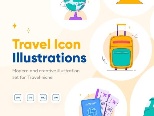 'Vacacy - Travel Illustrations Pack' 'Vacacy - Travel Illustrations Pack'