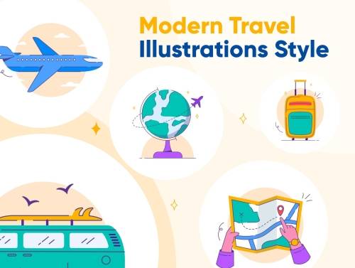 'Vacacy - Travel Illustrations Pack' 'Vacacy - Travel Illustrations Pack'