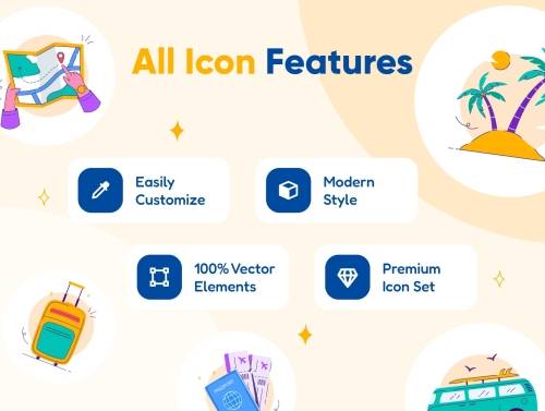 'Vacacy - Travel Illustrations Pack' 'Vacacy - Travel Illustrations Pack'