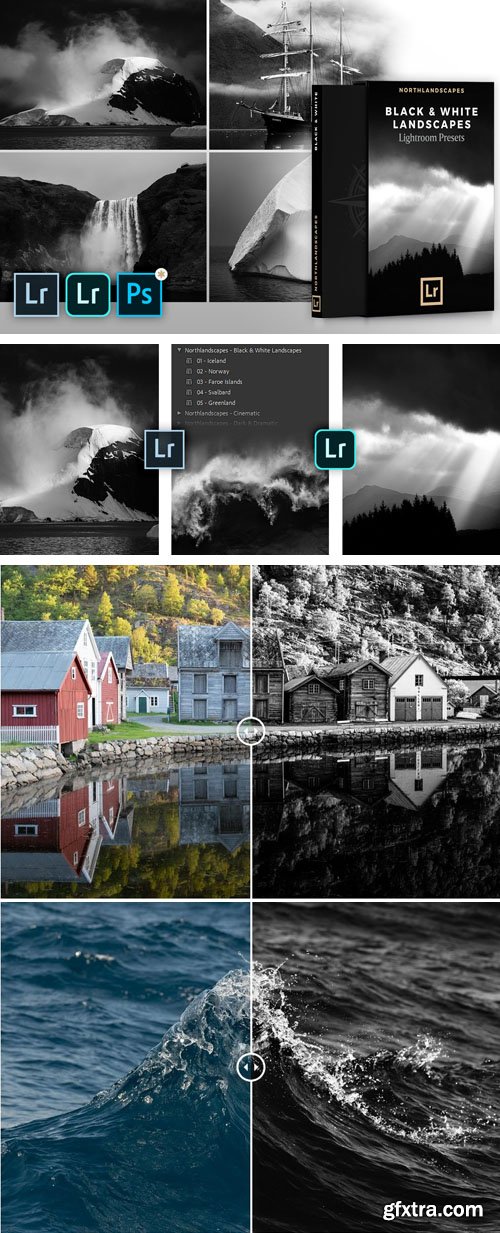 Black & White Landscapes - Mobile & Desktop Lightroom Presets Black & White Landscapes - Mobile & Desktop Lightroom Presets