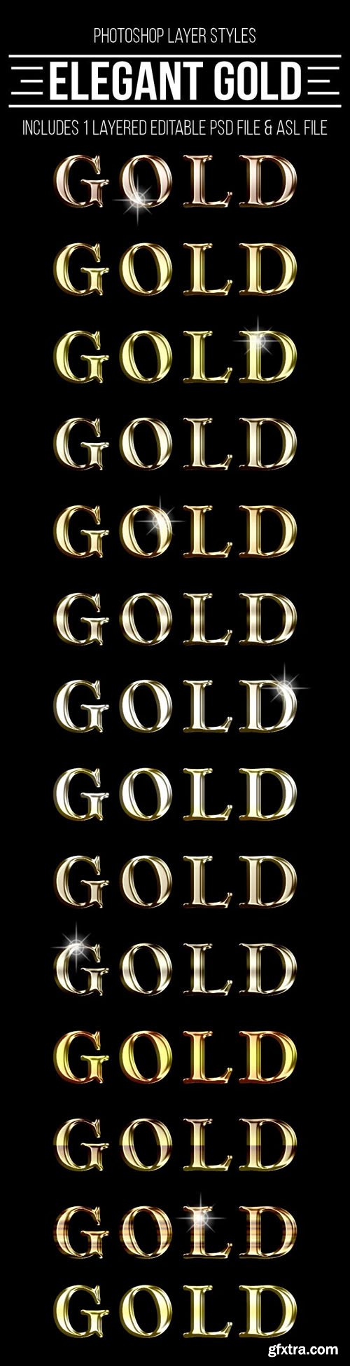 Elegant Gold - Photoshop Layer Styles Elegant Gold - Photoshop Layer Styles