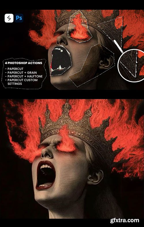 Papercut Actions for Photoshop Papercut Actions for Photoshop