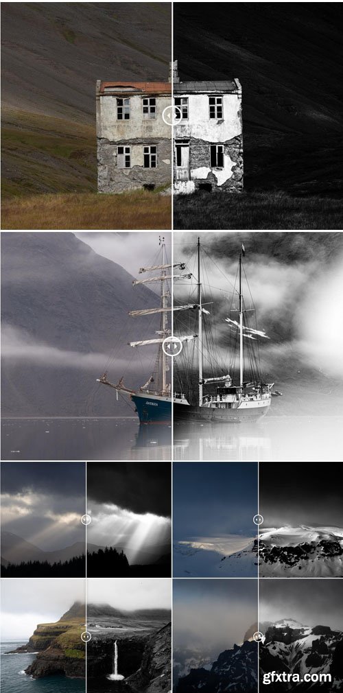 Black & White Landscapes - Mobile & Desktop Lightroom Presets Black & White Landscapes - Mobile & Desktop Lightroom Presets