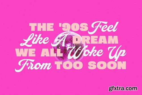 CreativeMarket - Nineties Party Club | Retro Font Duo