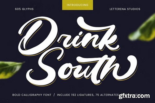 CreativeMarket - Drink South Bold Calligraphy Font