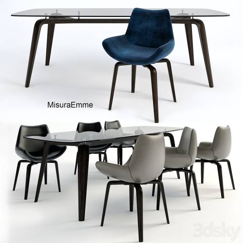 '3dsky Pro - MisuraEmme_GRAMERCY table_ARCHETTO chair'