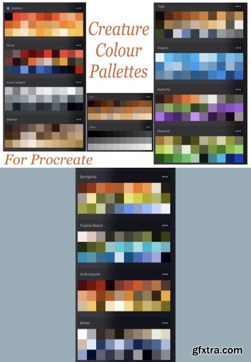 Colour Palettes Pack for Procreate Colour Palettes Pack for Procreate